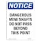 Signmission OSHA Notice Sign, 5" Height, Dangerous Mine Shafts Do Not Pass Sign, Portrait, 10PK OS-NS-D-35-V-10935-10PK - alternate 1